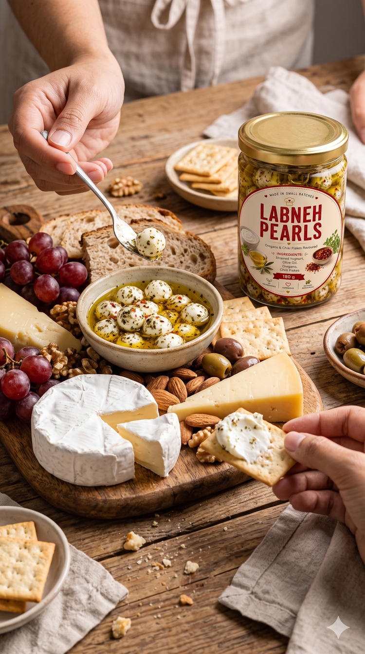 Labneh Pearls serving idea