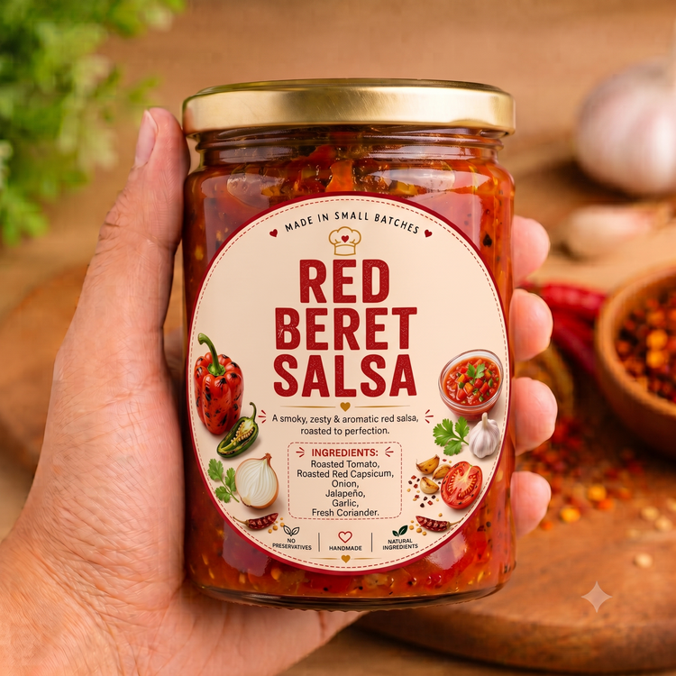Red Beret Salsa jar, 180 g